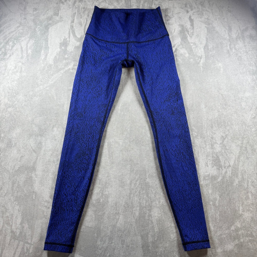 Lululemon Align High-Rise Leggings Size 8 Blue Black Static Print 29" Yoga Pant